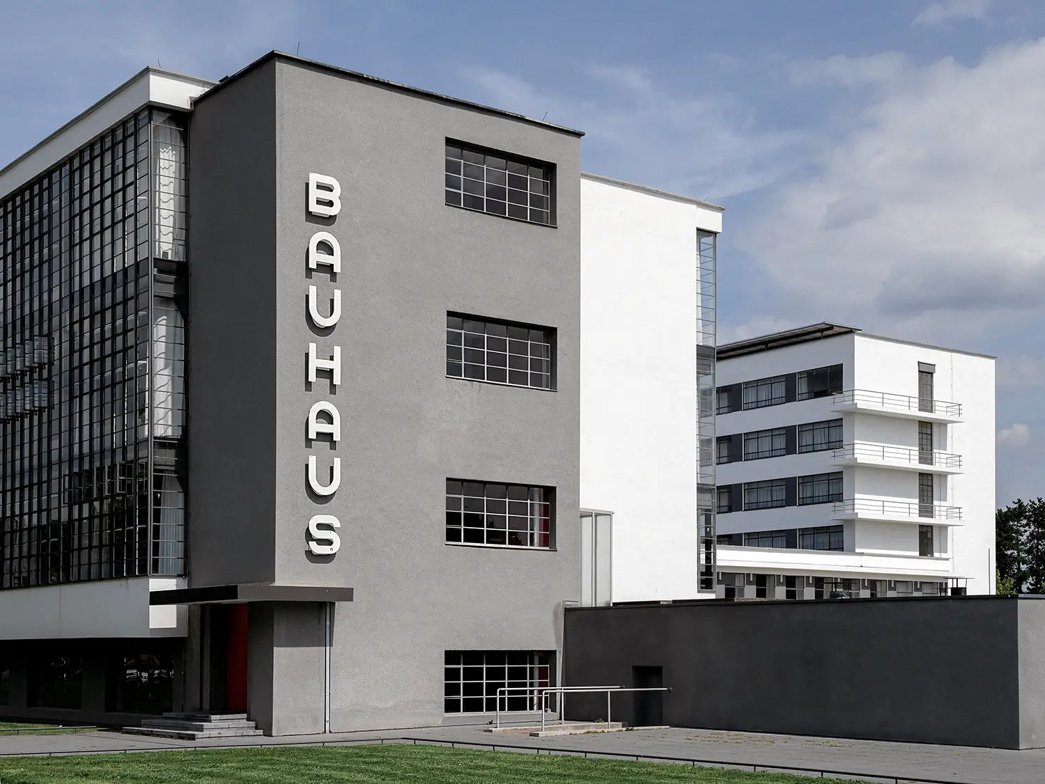 A photo of the BauHaus art school in Germany, where pioneers of Industrial Design like Architect and product designer Walter Gropius taught.